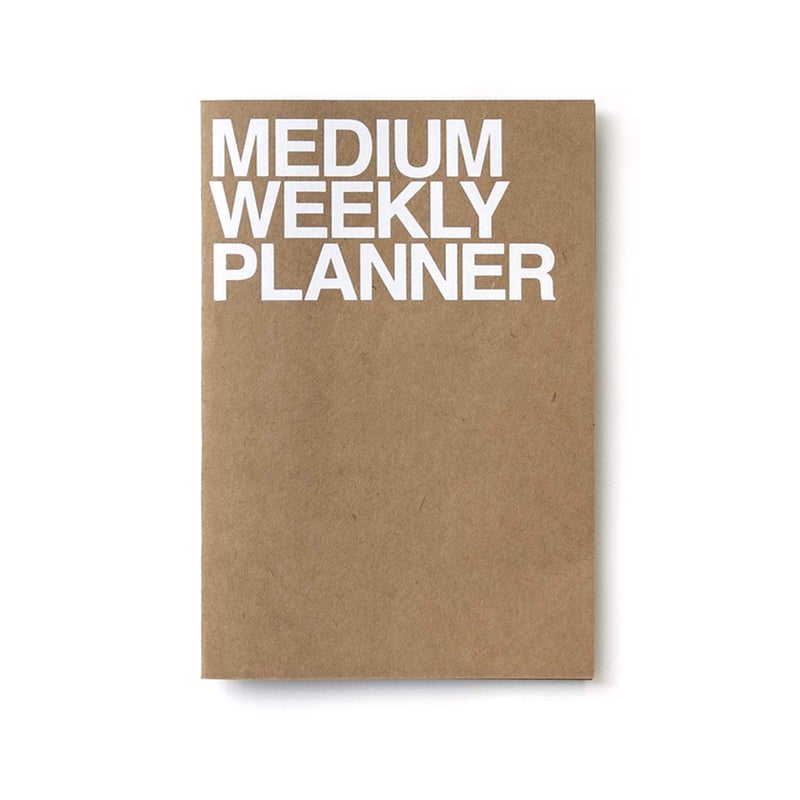 JSTORY Medium Weekly Planner Lays Flat Undated Year Round Flexible Cover One Size Kraft - Image 1